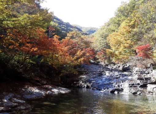 (운장산)단풍과 계곡 절경(마당바위)