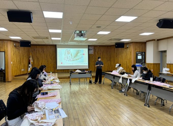 청양군 행복한 산모교실 진행 모습