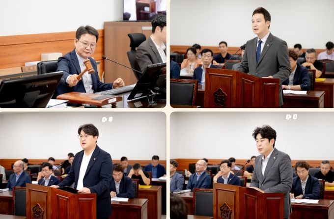 (윗줄부터 시계방향으로) 박경원 위원장, 이진환 의원, 김상수 의원, 김지훈(민) 의원