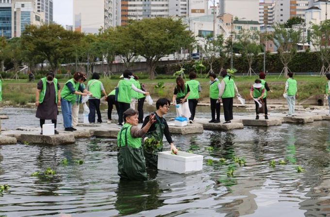 대구 중구자연보호협의회, 신천 수성교 일대서 환경정비·탄소중립 캠페인 전개