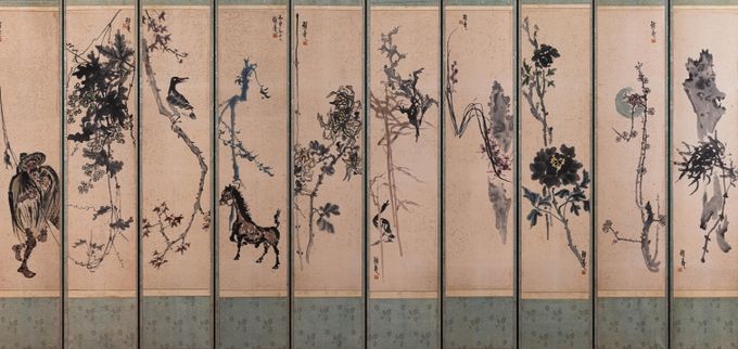 이응노 10폭 병풍