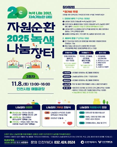 시민과 함께한 20년의 나눔, ‘2025 자원순환 녹색 나눔장터’성황리 폐장