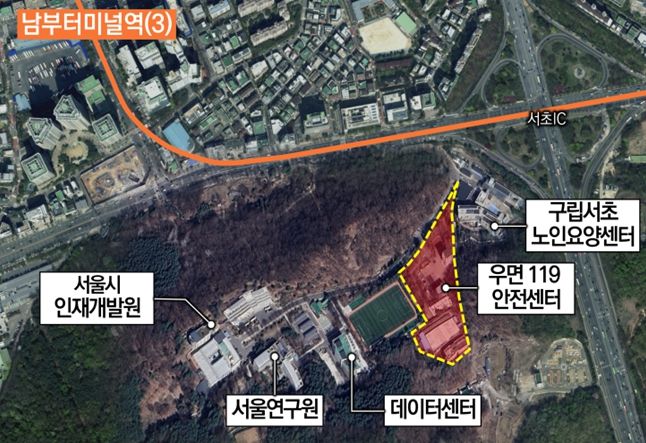 대상지 현황(서초소방학교 부지 - 서초구 서초동 393-8 외)