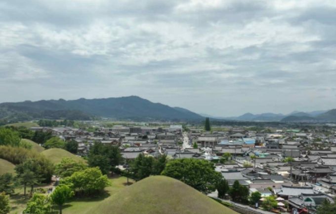 대릉원 주변 황리단길 전경