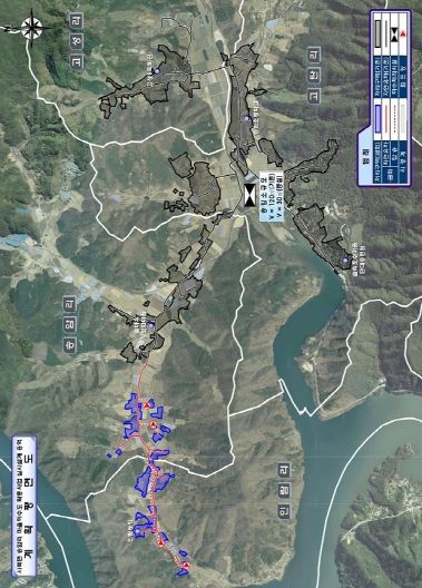 송암리 마을하수도 확충 사업 계획평면도