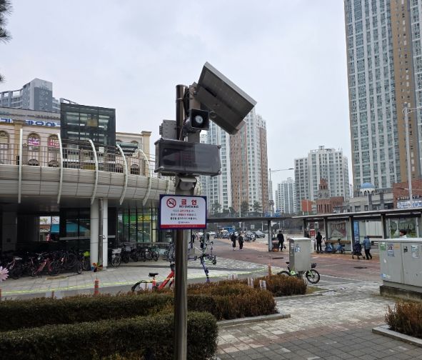 금연안내 시스템 설치 사진