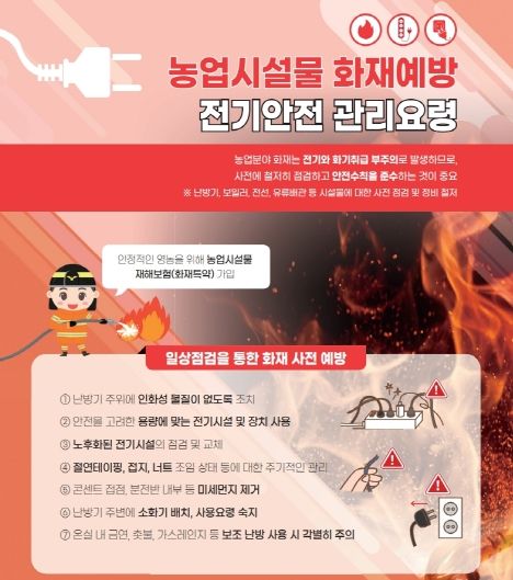 통영시, 겨울철 시설하우스 화재 예방 당부