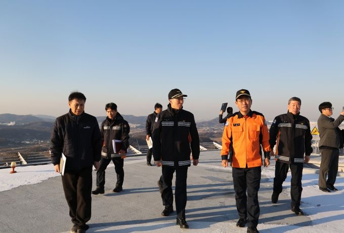 충남소방본부, 도내 최고층 건축물 ‘펜타포트’ 안전관리 현장 점검