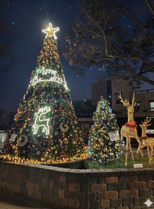 금산군 우체국사거리 연말연시 트리