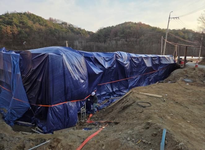 봉화군, 안전확보를 위한 동절기 시공 중지 시행