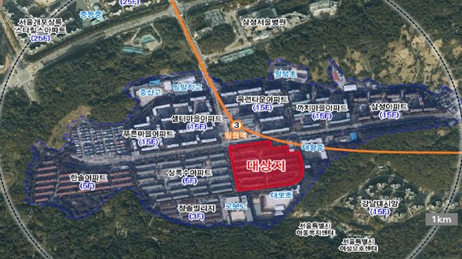 위치도 (강남구 일원동 735번지 일원)