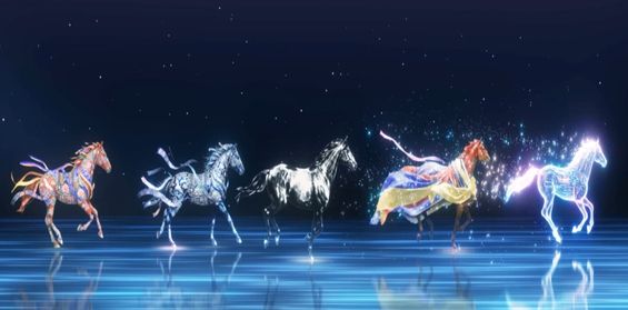 붉은 말 소재로 광화문의 역사, 현재, 미래 비전을 보여주는 이미지