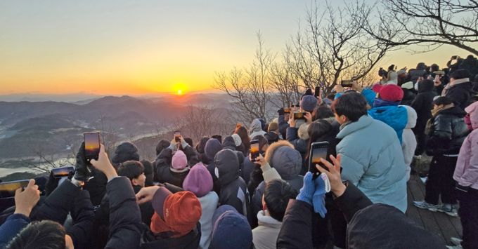 옥정호 국사봉 해맞이