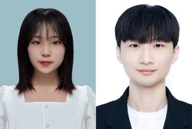 경상국립대학교 나노신소재공학부 이소현 씨와 나노신소재융합공학과 이희준 씨(왼쪽부터)