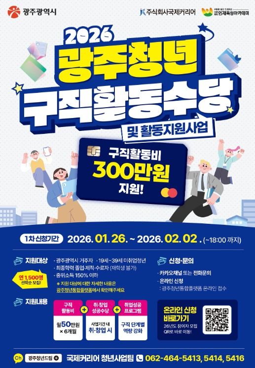 구직활동수당 지원 청년 1500명 모집