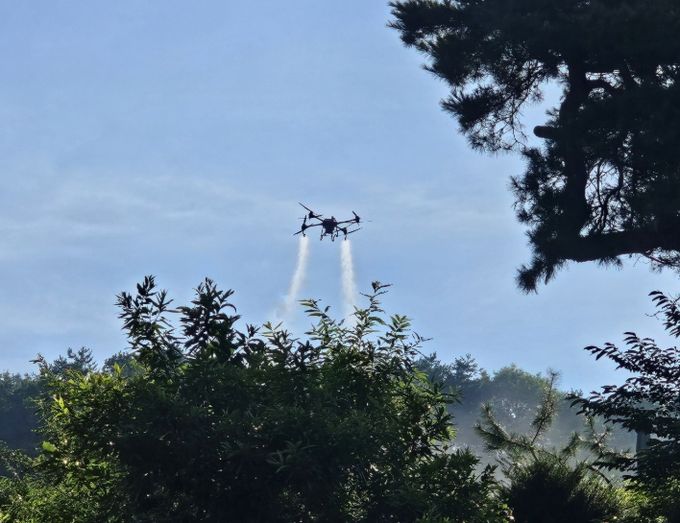 공주시, 밤나무해충 드론방제사업 신청·접수