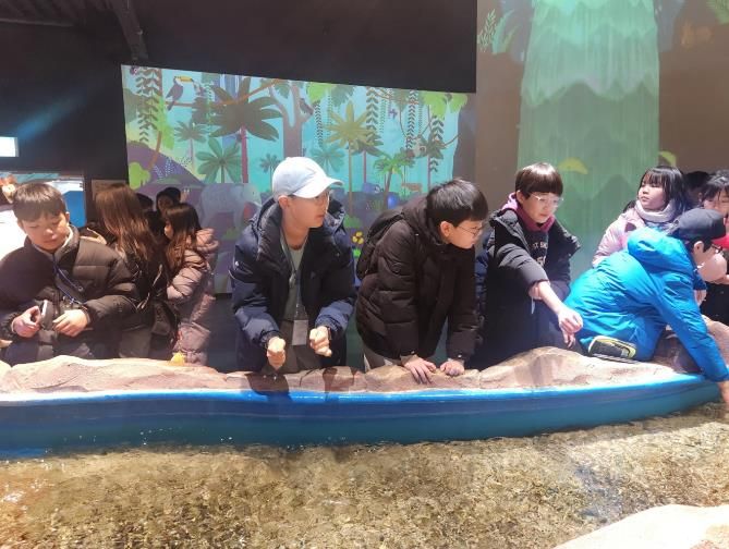 목재문화 자연사 체험관을 방문한 어린이 문화체험단