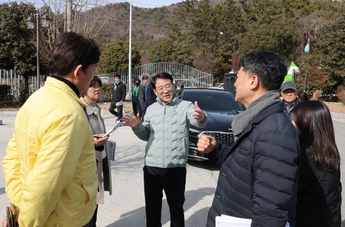 청자축제 현장 점검 모습.