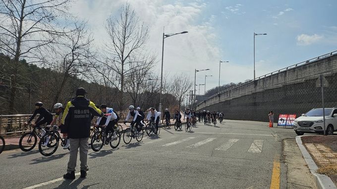 대전의용소방대, 3·1절 자전거대행진 현장서 시민 안전 책임져