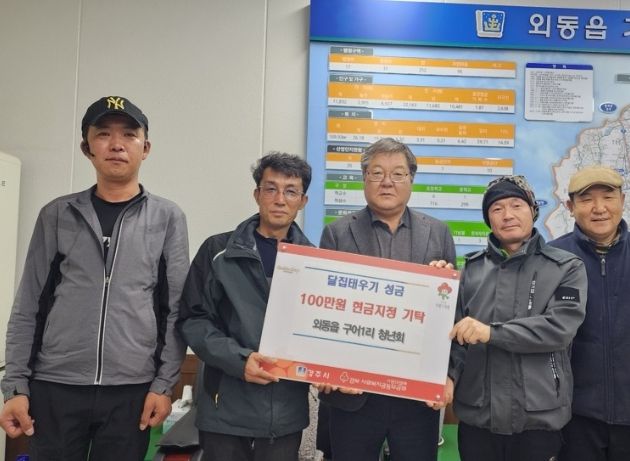 외동읍 구어1리 청년회, 미혼모 지원 성금 기탁