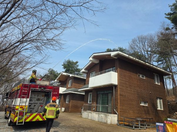 충주시시설관리공단 문성휴양림 소방훈련