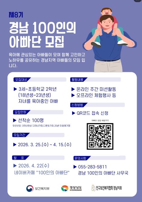 ‘100인의 아빠단’ 8기 모집