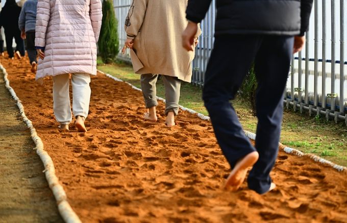 속초시 꽃묘장 맨발 황톳길, 겨울철 운영 성료