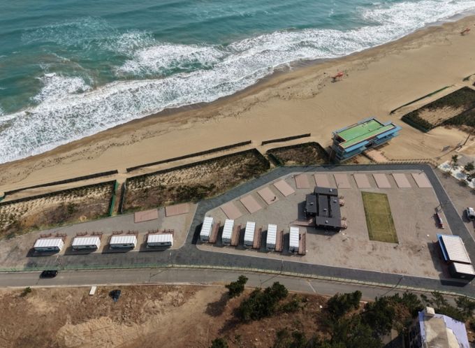 포항시가 근로자들의 휴식과 재충전을 위한 문화공간으로 조성한 ‘근로자 다목적 야영장’ 전경.