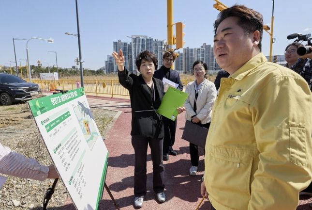 탕정7초 설립 예정지 현장점검