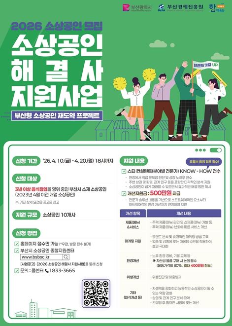 '소상공인 해결사 지원사업' 참가 소상공인 모집