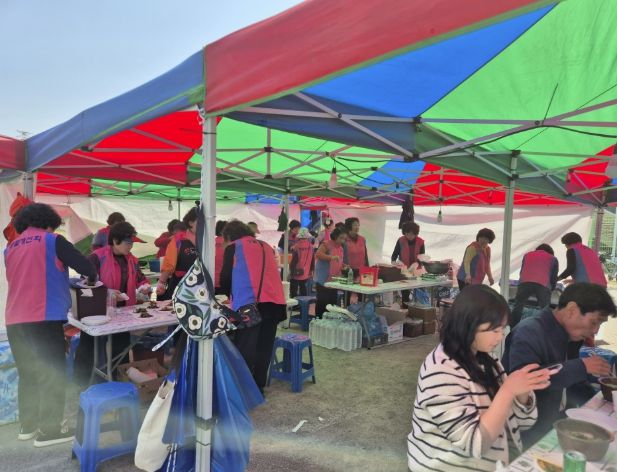 정미면 벚꽃축제 현장