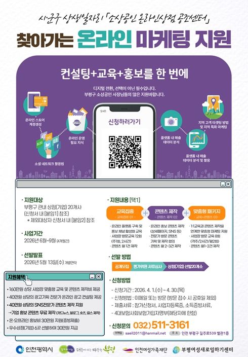 ‘찾아가는 온라인 마케팅 지원’참여 상점(기업) 20개사 모집